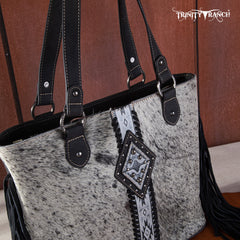 TR146G-8317 Trinity Ranch Hair On Cowhide Concealed Carry Tote