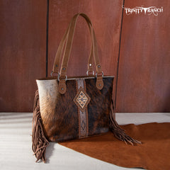 TR146G-8317 Trinity Ranch Hair On Cowhide Concealed Carry Tote