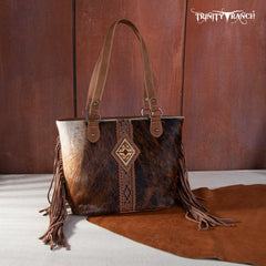 TR146G-8317 Trinity Ranch Hair On Cowhide Concealed Carry Tote