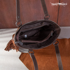 TR146G-8317 Trinity Ranch Hair On Cowhide Concealed Carry Tote