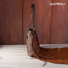 TR146G-8317 Trinity Ranch Hair On Cowhide Concealed Carry Tote