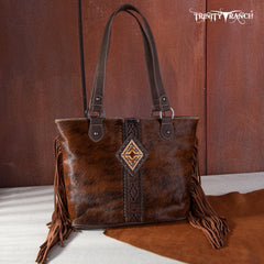 TR146G-8317 Trinity Ranch Hair On Cowhide Concealed Carry Tote