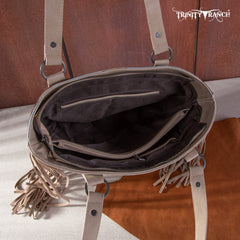 TR146G-8317 Trinity Ranch Hair On Cowhide Concealed Carry Tote