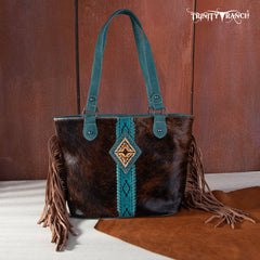 TR146G-8317 Trinity Ranch Hair On Cowhide Concealed Carry Tote