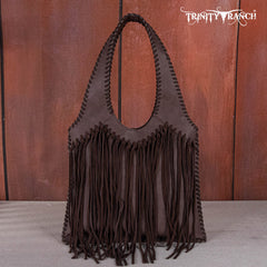 Trinity Ranch Hand-Tie fringe Concealed Carry Hobo Shoulder Bag