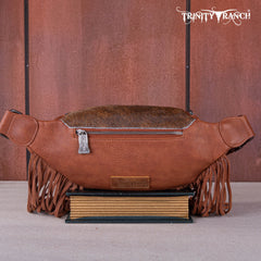 TR165-194A  Trinity Ranch Genuine Hair-On Cowhide Fringe Belt Bag