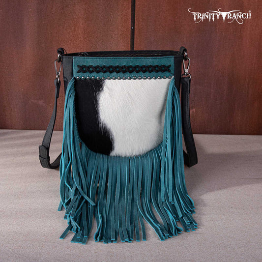 Trinity Ranch Hair-On Cowhide Fringe Crossbody Bag