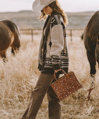 Trinity Ranch Floral Tooled Tote Bag Medium
