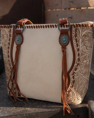Trinity Ranch Floral Tooled Concealed Carry Tote Bag
