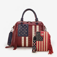 Montana West Liberty Doctor 3-Way Bag – Limited Edition Patriotic Fringe Handbag