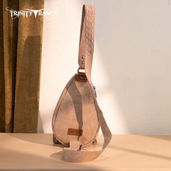 Trinity Ranch Floral Tooled Fringe Sling Bag