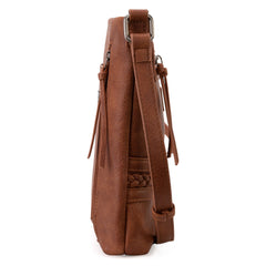 WG97G-9360  Wrangler Braided Concealed Carry Crossbody - Brown