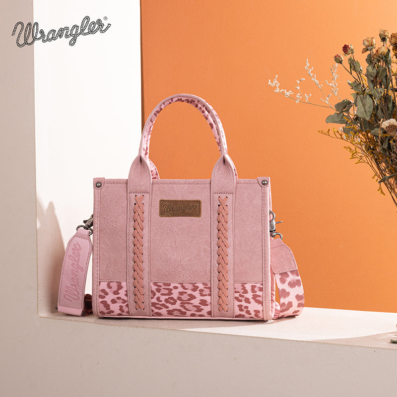 Wrangler Concealed Carry Leopard/Crocodile/Cow Pattern Tote/Crossbody Bag