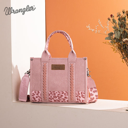 Wrangler Concealed Carry Leopard/Crocodile/Cow Pattern Tote/Crossbody Bag
