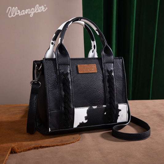 Wrangler Cow Print Accents Mini Tote Bag