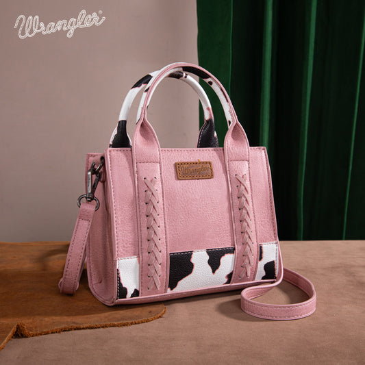 Wrangler Cow Print Accents Mini Tote Bag