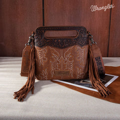 Wrangler Tooled Fringe Crossbody Bag