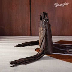 Wrangler Tooled Fringe Crossbody Bag