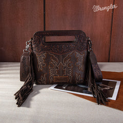 Wrangler Tooled Fringe Crossbody Bag