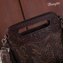 Wrangler Tooled Fringe Crossbody Bag