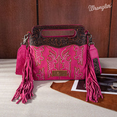 Wrangler Tooled Fringe Crossbody Bag