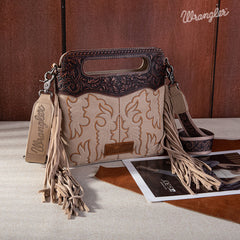 Wrangler Tooled Fringe Crossbody Bag