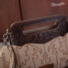 Wrangler Tooled Fringe Crossbody Bag