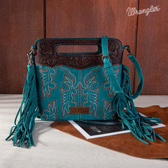 Wrangler Top Handle Embroidered Fringe Tote/Crossbody