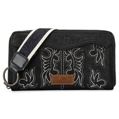 Wrangler Tooled Fringe Crossbody Bag