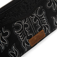 Wrangler Tooled Fringe Crossbody Bag