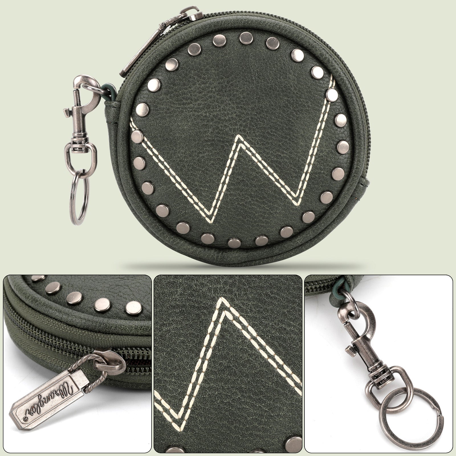 Wrangler Circular Coin Pouch "W" Logo Bag Charm - Cowgirl Wear