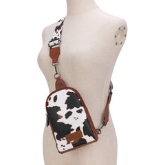 WRANGLER COW PRINT BAG SET