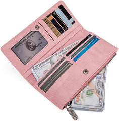 WG133-212 Wrangler Cow Print Bi-Fold Wallet - Pink