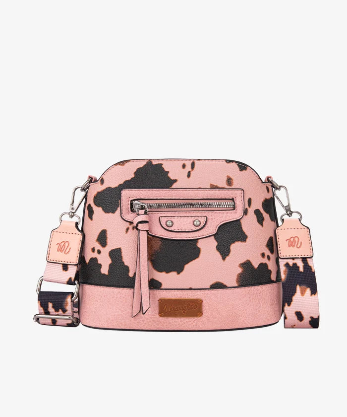 Wrangler Zippered Cow Print Crossbody Bag - Montana West World