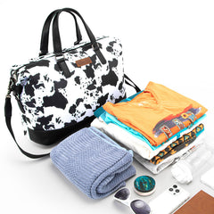 Wrangler Cow Print Trolley Sleeve Weekender Bag