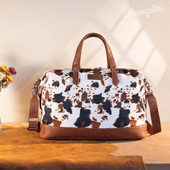 WG133-W005 Wrangler Cow Print Trolley Sleeve Weekender