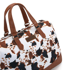 Wrangler Cow Print Trolley Sleeve Weekender Bag