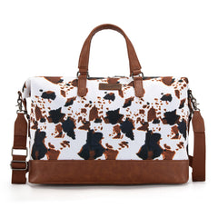 Wrangler Cow Print Trolley Sleeve Weekender Bag