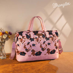 WG133-W005 Wrangler Cow Print Trolley Sleeve Weekender