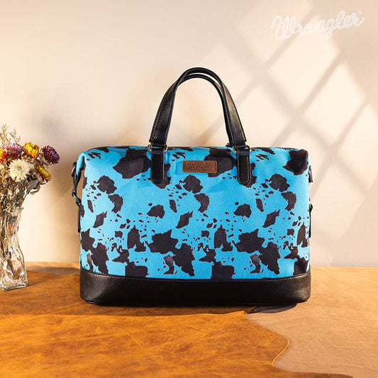 WG133-W005 Wrangler Cow Print Trolley Sleeve Weekender