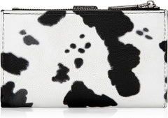 WG133-W002 Wrangler Cow Print Bi-Fold Wallet - Black