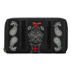 WG134-W006  Wrangler Bandana Paisley Print Wallet -Black