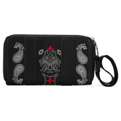 WG134-W006  Wrangler Bandana Paisley Print Wallet -Black