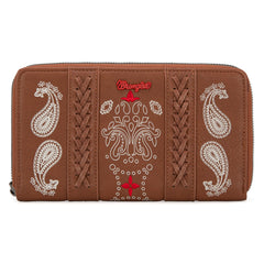 WG134-W006  Wrangler Bandana Paisley Print Wallet Brown