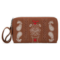 WG134-W006  Wrangler Bandana Paisley Print Wallet Brown