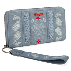 WG134-W006  Wrangler Bandana Paisley Print Wallet -Jean