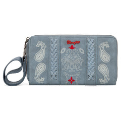 WG134-W006  Wrangler Bandana Paisley Print Wallet -Jean