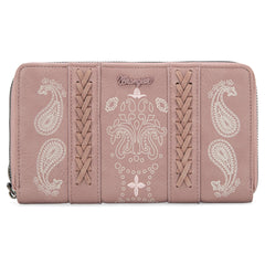 WG134-W006  Wrangler Bandana Paisley Print Wallet -Pink