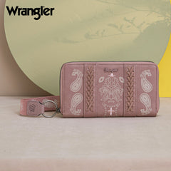 WG134-W006  Wrangler Bandana Paisley Print Wallet -Pink