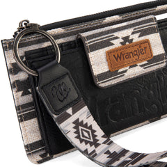 WG139-W013 Wrangler Aztec Print Bi-Fold Wallet Wristlet